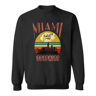 Retro Miami Vintage Dolphin Miami Area Dolphin Sweatshirt - Monsterry UK