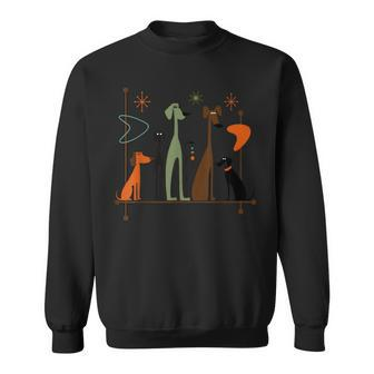 Retro Mid-Century Modern Dogs 50S 60S Style Sweatshirt - Seseable
