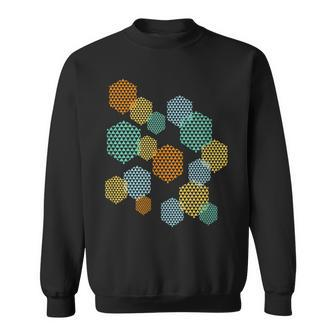 Retro Mid Century Modern Hexagon Pattern Sweatshirt - Monsterry