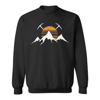 Retro Mountain Ice Climbing Bouldering Sweatshirt | Mazezy CA