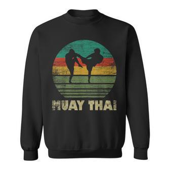 Retro Muay Thai Fighter Vintage Thai Boxing Sweatshirt - Monsterry AU