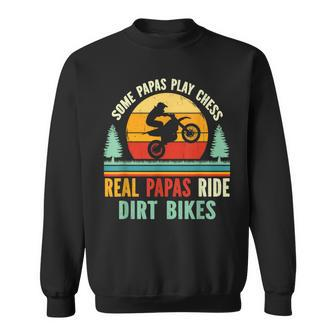 Retro Mx Motocross Papa Bike Supermoto Dirt Biking Dad Sweatshirt - Monsterry CA