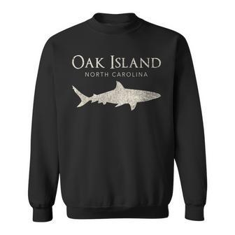 Retro Oak Island Nc Shark Sweatshirt - Monsterry