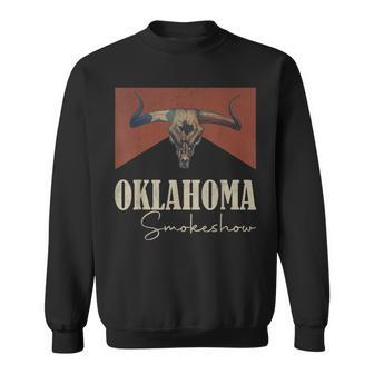 Retro Oklahoma Smokeshow Western Sweatshirt - Seseable