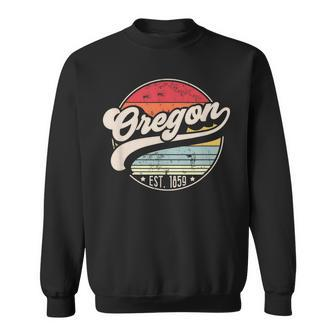 Retro Oregon Home State Or Cool 70S Style Sunset Sweatshirt - Monsterry AU