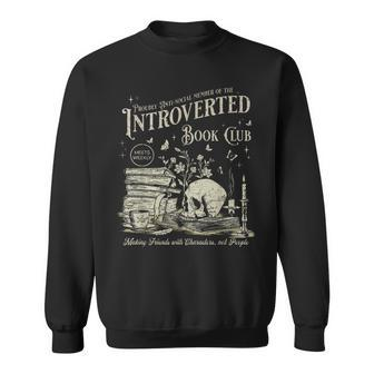 Retro Proud Anti Social Member Of Introverted Book Club Sweatshirt | Mazezy
