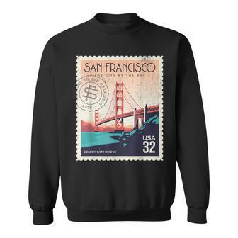 Retro San Francisco Golden Gate Bridge Sf Traveler Sweatshirt - Monsterry CA