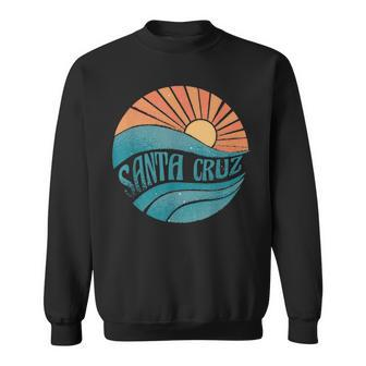 Retro Santa Cruz California Surfing Skate Graphic Santa Cruz Sweatshirt - Seseable