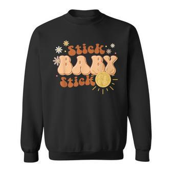 Retro Stick Baby Stick Ivf Transfer Day Ivf Couple Sweatshirt - Thegiftio UK