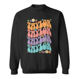 Retro Taylor First Name Personalized Birthday Sweatshirt | Mazezy