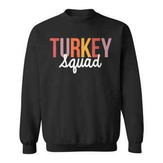 Retro Turkey Squad Thanksgiving Family Matching Group Sweatshirt - Thegiftio UK