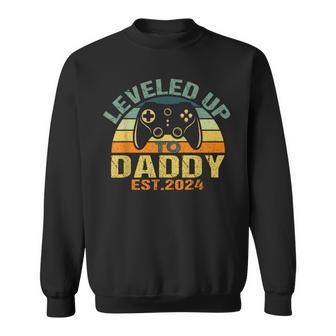 Retro-Vater Ist 2024 Zum Ersten Mal Papa Geworden Sweatshirt - Geschenkecke