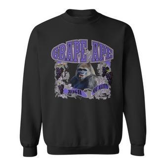 Retro Vineyard Purple Grape Ape Sweatshirt - Monsterry AU