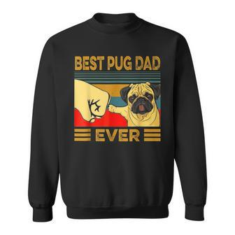Retro Vintage Best Pug Dad Ever Fathers Day Sweatshirt - Monsterry