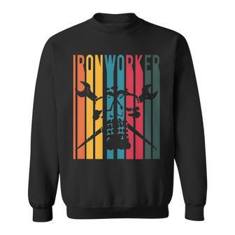 Retro Vintage Colorful Ironworker For Ironworkers Sweatshirt | Mazezy