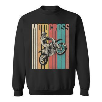 Retro Vintage Dirt Bike Mx Bike Rider Motocross Sweatshirt | Mazezy