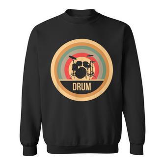 Retro Vintage Drummer Sweatshirt - Seseable