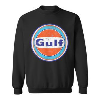 Retro Vintage Gas Station Gulf Motor Oil Car Bikes Garage Sweatshirt - Monsterry CA