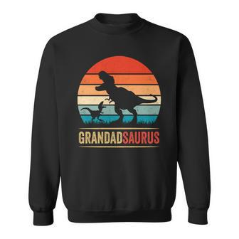 Retro Vintage Grandadsaurus Rex Family Father's Day Sweatshirt - Monsterry