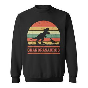 Retro Vintage Grandpasaurus Rex Dinosaur Father's Day Sweatshirt - Monsterry CA