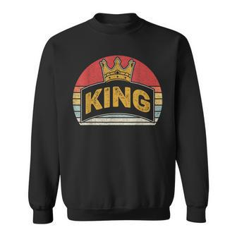 Retro Vintage King Gold Crown Birthday Sweatshirt - Monsterry