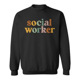 Retro Vintage Social Worker Social Work Life For Womens Sweatshirt | Mazezy