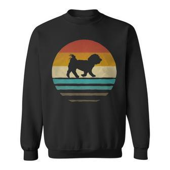 Retro Vintage Sunset Maltese Dog Breed Silhouette Gif Sweatshirt | Mazezy