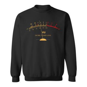 Retro Vu Meter Sound Level Studio Hi-Fi Vintage Stereo Music Sweatshirt - Monsterry