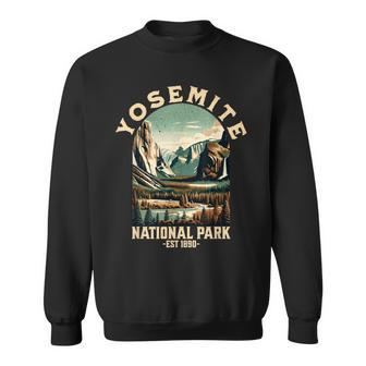 Retro Yosemite National Park Usa Vintage Hiking Sweatshirt | Mazezy