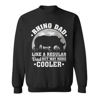 Rhino Dad Like A Regular Dad Rhino Father's Day Sweatshirt - Monsterry