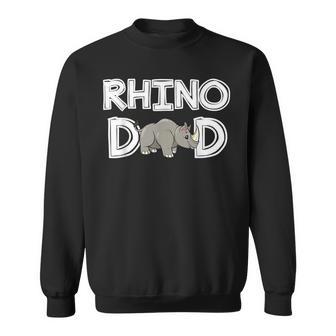 Rhino Dad Rhinoceros Daddy Father's Day Rhino Sweatshirt - Monsterry DE