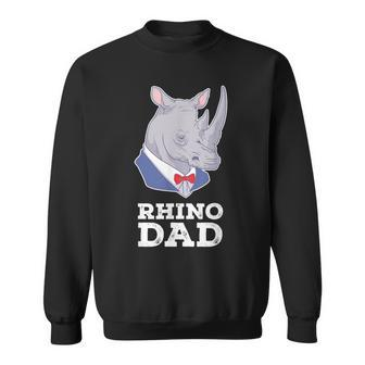 Rhino Dad Suit Animal Daddy Save Rhinoceros Men Sweatshirt - Monsterry DE
