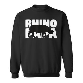 Rhino Papa For Rhino Lover Animal Father Rhino Dad Sweatshirt - Monsterry CA