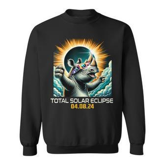 Rhino Selfie Solar Eclipse Sweatshirt - Monsterry