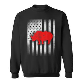 Rhino Us Flag Sweatshirt - Monsterry UK