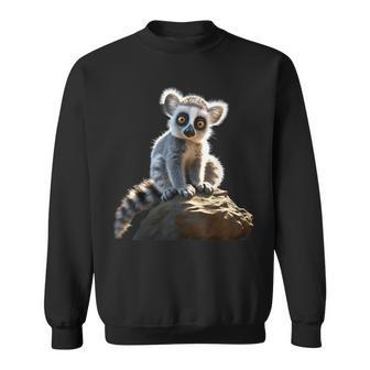 Ring Tailed Lemur For Maki Lover Lemur Catta Sweatshirt - Monsterry