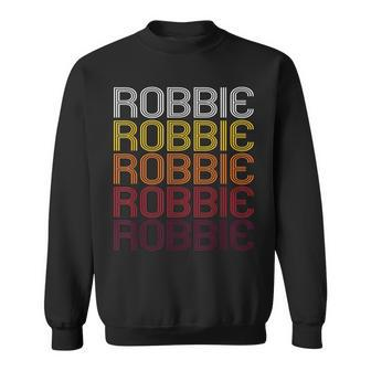 Robbie Retro Wordmark Pattern Vintage Style Sweatshirt - Seseable