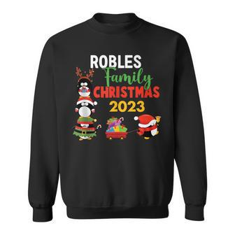 Robles Family Name Robles Family Christmas Sweatshirt - Seseable