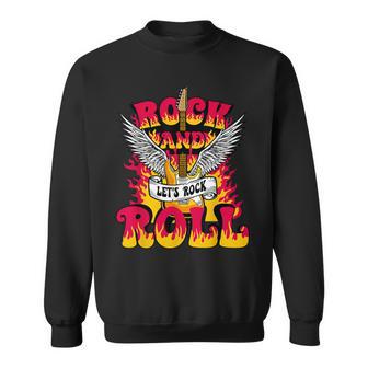 Rock & Roll Guitar Wings Music Concert Band Guitarist Sweatshirt - Seseable