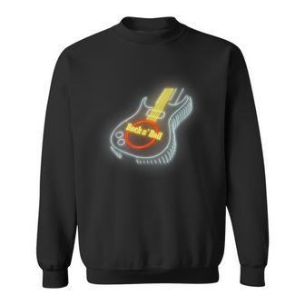 Rock N Roll Guitar T Neon Lights Sweatshirt - Monsterry AU