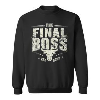 Rock Vintage Music Boss Final White Fun Music Lover Sweatshirt | Mazezy AU