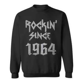 Rockin Since 1964 Classic Rock Year Of Birth Birthday Sweatshirt - Thegiftio UK