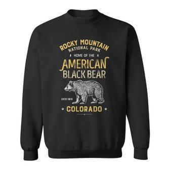 Rocky Mountain National Park Vintage Colorado Bear Sweatshirt | Mazezy