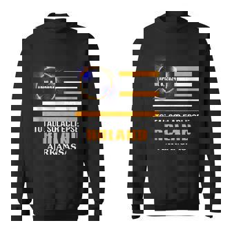 Roland Arkansas Solar Eclipse 2024 Us Flag Sweatshirt - Thegiftio