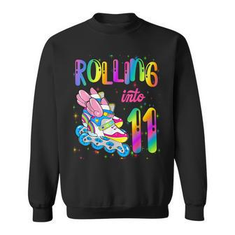 Rolling Into 11 Years Let's Roll I'm Turning 11 Roller Skate Sweatshirt - Thegiftio UK