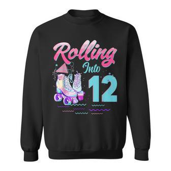 Rolling Into 12 Years Roller Skates Skating For Girls Sweatshirt | Mazezy UK