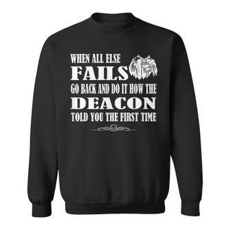 Roman Catholic Deacon Duties Sarcasm Pun Sweatshirt - Monsterry