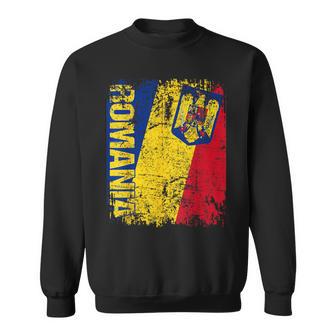 Romania Flag Vintage Distressed Romania Sweatshirt - Monsterry UK