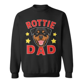 Rottie Dad Rottweiler Dog Papa Father's Day Sweatshirt - Monsterry DE