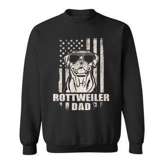 Rottweiler Dad Cool Vintage Retro Proud American Sweatshirt | Mazezy DE